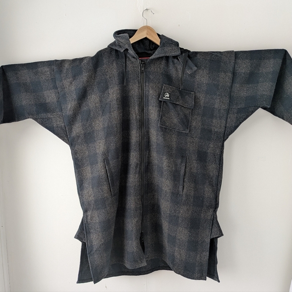 Swanndri Mosgiel Mens Wool Zip Front Bush Shirt/Coat Grey Blue - Picture 16 of 16